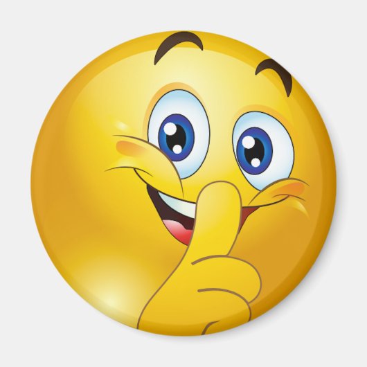 Shh emoji magneet (Voorkant)