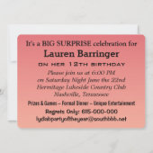 Shh! Het is een speciale Elegant Surprise party Kaart (Achterkant)