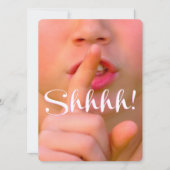 Shh! Het is een speciale Elegant Surprise party Kaart (Voorkant)