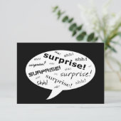 SHH! Het is een verrassingsfeest! : komische spraa Kaart (Staand voorkant)