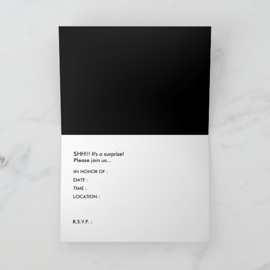 SHH! het is een verrassingspartij! : grappige (Binnen)