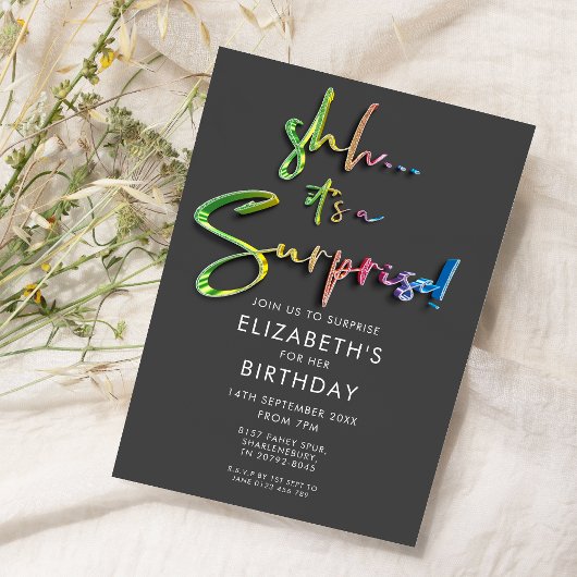 Shh...het is een Verrassingsverjaardag Kaart