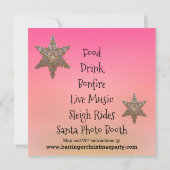 Shh! Het is Santa Victoriaans Roze Kerstfeest Kaart (Achterkant)