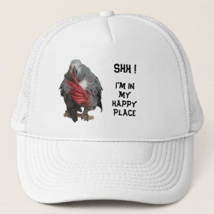 "Shh! Ik ben in mijn Happy Place Parrot Trucker Ha Pet