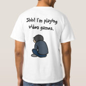 Shh! Ik speel videogames T-shirt (Achterkant)