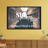 Shh.. Intelligente media in de werkbibliotheek Canvas Afdruk (Insitu (Woonkamer))