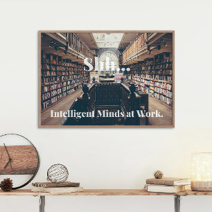 Shh.. Intelligente media in de werkbibliotheek Canvas Afdruk