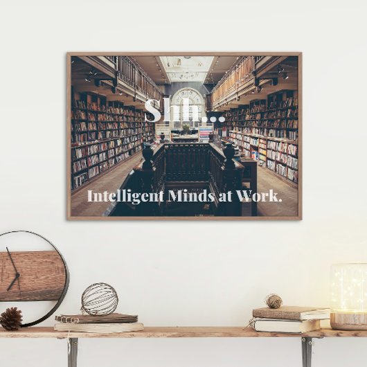 Shh.. Intelligente media in de werkbibliotheek Canvas Afdruk