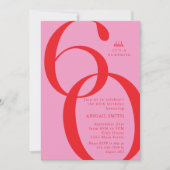 Shh It's a Surprise 60th Birthday Party Kaart (Voorkant)