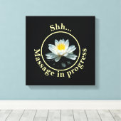 Shh Massage in uitvoering Canvas Afdruk (Insitu (Houten vloer))