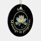 Shh... Massage in uitvoering Deurteken Keramisch Ornament (Rechts)