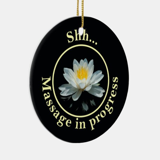 Shh... Massage in uitvoering Keramisch Ornament (Rechts)