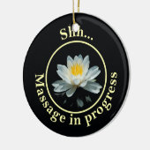 Shh... Massage in uitvoering Keramisch Ornament (Links)