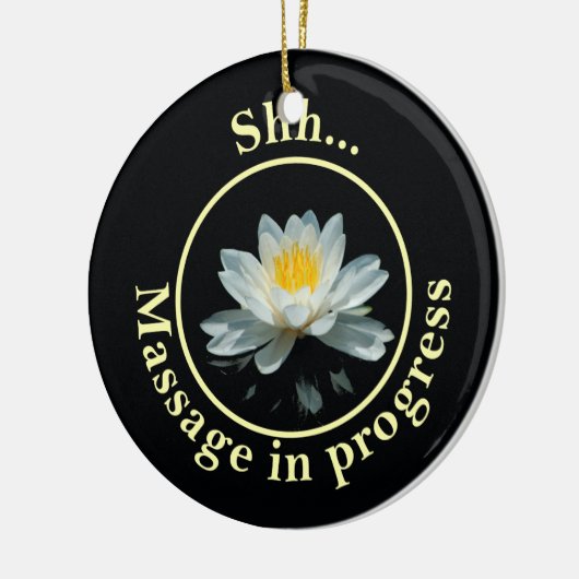 Shh... Massage in uitvoering Keramisch Ornament (Links)