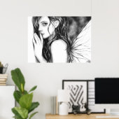 Shh Now Fairy Poster (Thuiskantoor)