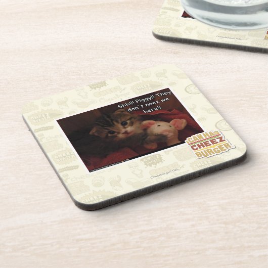 Shh!! Piggy! Bier Onderzetter (Linkerzijde)