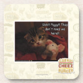 Shh!! Piggy! Bier Onderzetter (Voorkant)