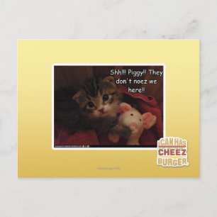 Shh!! Piggy! Briefkaart