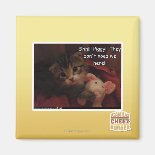 Shh!! Piggy! Magneet (Voorkant)