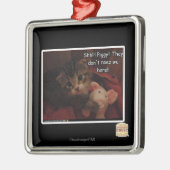 Shh!! Piggy! Metalen Ornament (Links)