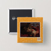 Shh!! Piggy! Vierkante Button 5,1 Cm (Voorkant /achterkant)