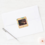 Shh!! Piggy! Vierkante Sticker (Envelop)