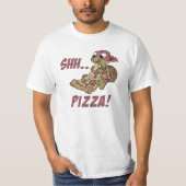 Shh Pizza! Dieren T-shirt T-Shirt Design (Voorkant)