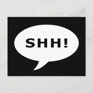 SHH! praatbelletje Briefkaart