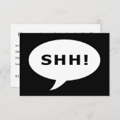 SHH! praatbelletje Kaart (Voorkant / Achterkant)