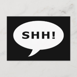 SHH! praatbelletje Kaart