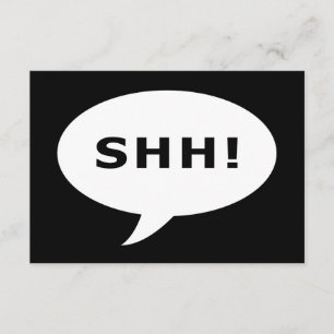 SHH! praatbelletje Kaart