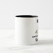 Shh! Rechts lezen! Tweekleurige Koffiemok (Center)