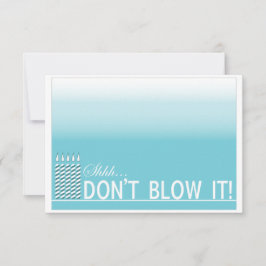 Shh Surprise Birthday Party Invitation | Blauwgroe Kaart