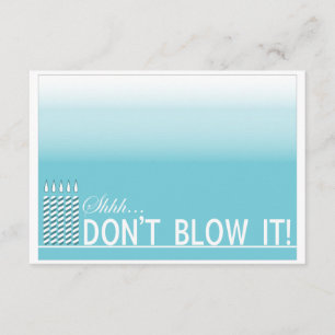 Shh Surprise Birthday Party Invitation Blauwgroe Kaart