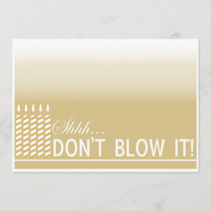 Shh Surprise Birthday Party Invitation Goud Kaart