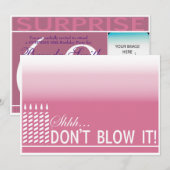 Shh Surprise Birthday Party Invitation Kaart (Voorkant / Achterkant)