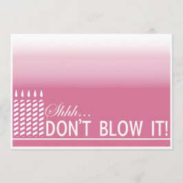 Shh Surprise Birthday Party Invitation Kaart