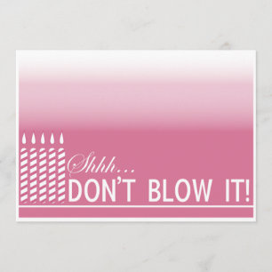 Shh Surprise Birthday Party Invitation Kaart