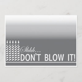 Shh Surprise Birthday Party Invitation | Zilver Kaart