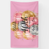 Shh Surprise Birthday Party Spandoek (Verticaal)