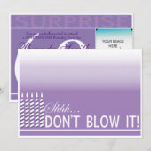 Shh Surprise verjaardagsfeestje uitnodiging | Paar (Voorkant / Achterkant)