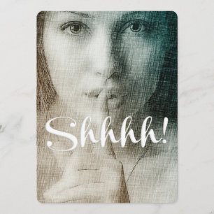 Shh! Unieke Chic Fun Surprise-partij Kaart