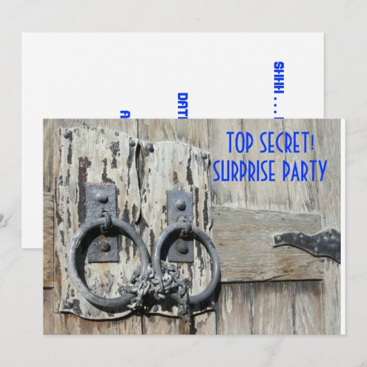 SHH . . . VERZOEKEN VAN DE VERPLICHTE PARTIJ KAART (Voorkant / Achterkant)