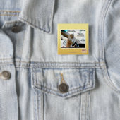 Shh! Wees heel stil Vierkante Button 5,1 Cm (In situ)