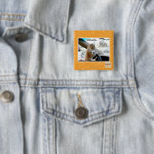 Shh! Wees heel stil Vierkante Button 5,1 Cm (In situ)