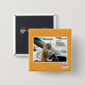 Shh! Wees heel stil Vierkante Button 5,1 Cm (Voorkant /achterkant)