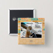 Shh! Wees heel stil Vierkante Button 5,1 Cm (Voorkant /achterkant)