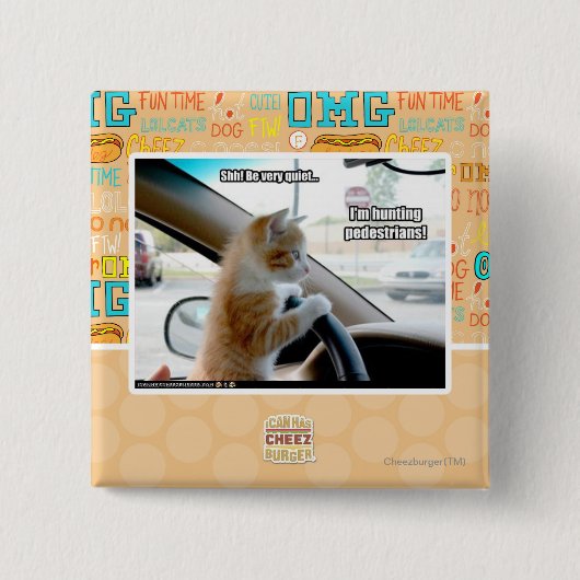 Shh! Wees heel stil Vierkante Button 5,1 Cm (Voorkant)