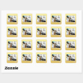 Shh! Wees heel stil Vierkante Sticker (Vel)
