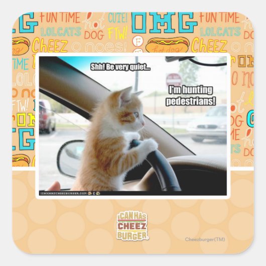 Shh! Wees heel stil Vierkante Sticker (Voorkant)